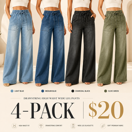 Women's Casual Straight Leg Denim Pants