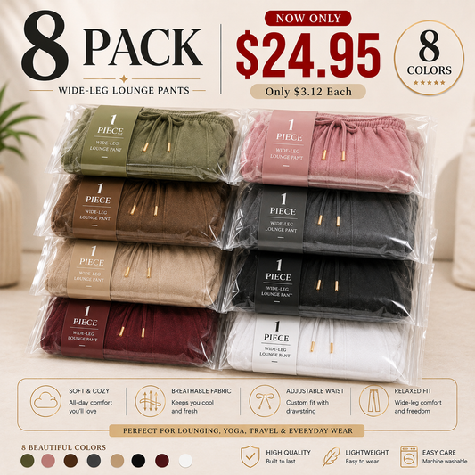 ⚡ New Arrival Casual Loose Fit Drawstring High Waist Wide Leg Pants
