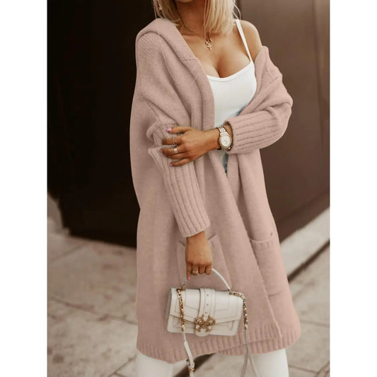 Hooded Long Cardigan Sweater Coat